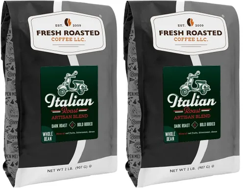 Vista 59 de Fresh Roasted Coffee, Blackbeard's Revenge, 12 onzas, tostado medio, Kosher, grano entero