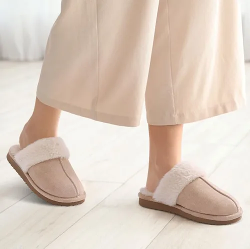Vista 2 de Litfun Pantuflas mullidas de espuma viscoelástica para mujer, zapatos de invierno para interiores y exteriores