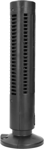 Vista 2 de Bladeless Tower Fan USB Connectivity ABS Desktop Cooling Fan 2 Black