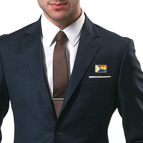 Vista 5 de 62050100200 pines de solapa de orgullo progresivo a granel, LGBT transgénero, arco iris, lesbiana, bisexual, gay, progresivo, broche para hombres