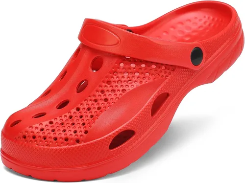 Vista 8 de SOSOWHLTE - Zueco con soporte de arco para hombre y mujer, zapatos de jardín unisex cómodos sin cordones, pantuflas informales para exteriores