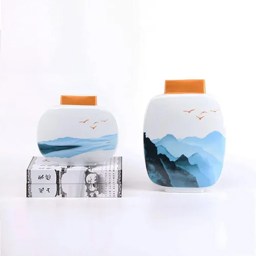 Vista 4 de chinese feng shui statue sculpture New Chinese Decoration Creative Home Furnishing Desktop Decoration Ceramic Vase Home Living Room Craft Decoration