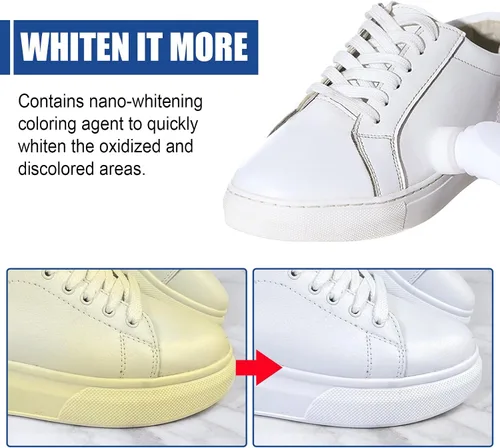 Vista 6 de El kit de limpiador de zapatos incluye limpiador de zapatos y blanqueador de zapatos, limpiador de zapatos blanco fácil de usar con cabezal