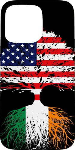 Vista 28 de iPhone 16 Ireland Born Irish Family Roots Irish American US Flag Gift Case