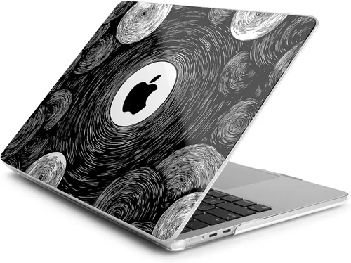 Vista 4 de Batianda AstroGrid - Funda para MacBook Air de 13.6" M2-M5 Chip, Galaxy Líneas abstractas