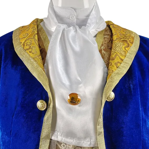 Vista 6 de Disfraz de La Bestia para hombres y niños, chaqueta para cosplay de Dan Stevens, uniforme para Halloween (talla S, mujer)