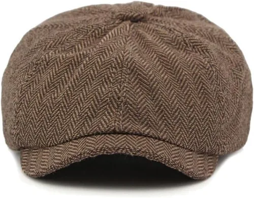 Vista 2 de Gorra plana clásica de Newsboy Gatsby Ivy Cabbie para hombre