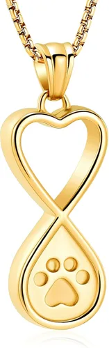 Vista 14 de Oinsi Infinity Love Joyería de Cremación de Mascotas para Cenizas de Perro/Gato Recuerdo Funerario Collar con Colgante de Urna Joyería Conmemorativa