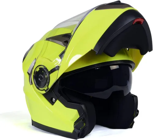 Vista 18 de Milwaukee Helmets Avanzados cascos modulares de motocicleta de cara completa para motorista con visera desplegable - XS