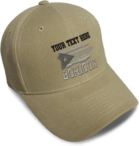 Vista 15 de Gorras de béisbol personalizadas para hombres y mujeres, bordadas con mapa de la isla de Puerto Rico, bandera C, sombreros de béisbol para hombre