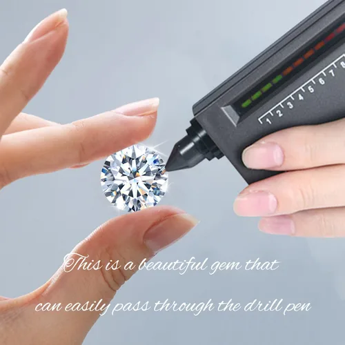 Vista 5 de Moissanite D Color Simulated Diamond Loose Stone Round Brilliant Cut Excellent Cutting VVS Clarity for Jewelry Making Gifts for Women Men