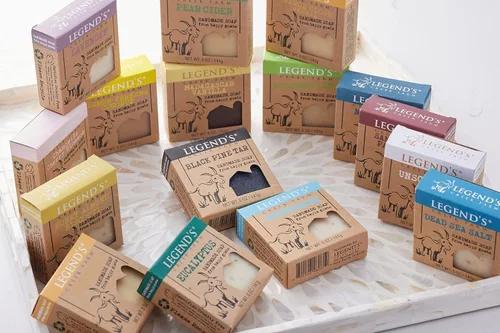 Vista 6 de Legend's Creek Farm Goat Milk Soap - Barra de jabón hidratante limpiadora para manos y cuerpo, espuma cremosa de 5 onzas, jabón natural nutritivo