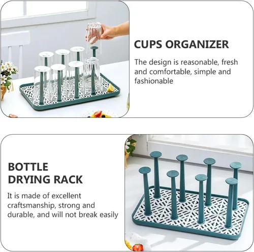 Vista 3 de 1pc Escurridor de tazas creativo Portavasos Organizador de secado de botellas Organizador de tazas Organizador de tazas Estante de almacenamiento