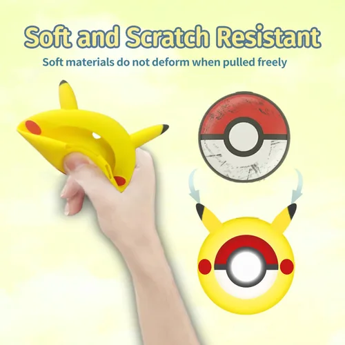Vista 2 de Funda protectora de silicona, compatible con Pokémon Go Plus+ 2023 amarillo