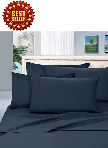 Vista 2 de Celine Linen® 1800 Series juego de sábanas, en 4 piezas, de lujo, alta calidad, resistentes a las arrugas y a la pérdida de color, sábanas