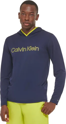 Vista 2 de Calvin Klein Camiseta estándar con capucha UPF 40+ de secado rápido para hombre