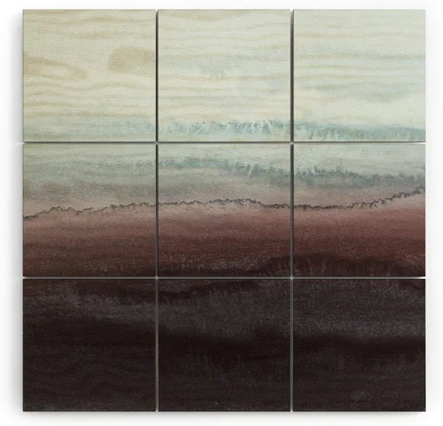 Vista 37 de Society6 Monika Strigel - Mural de pared de madera de sirena de verano de mediados de siglo, 4 x 4 pies, multicolor