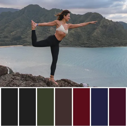 Vista 2 de TNNZEET - Paquete de 7 leggings de talle alto para mujer - Pantalones de yoga extra suaves para correr y entrenamiento