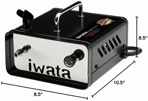 Vista 2 de Iwata-Medea HP-CS aerógrafo Eclipse de 1/100 pulgadas con compresor IS35 Ninja Jet