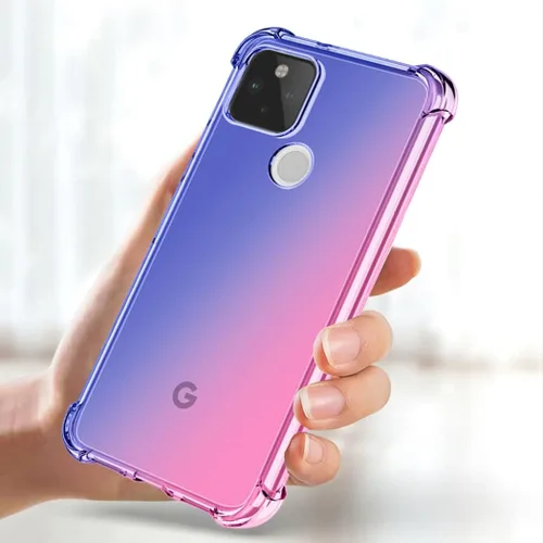 Vista 5 de Funda para Google Pixel 5A 5G Cute Case Girls, Gradient Slim Anti Scratch Soft TPU Funda protectora a prueba de golpes para Google Pixel 5A 5G