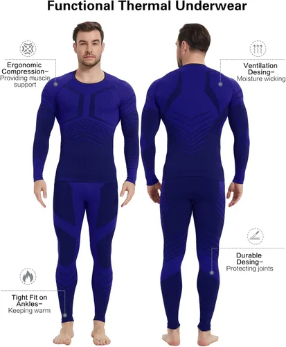 Vista 5 de MEETYOO Men's Thermal Underwear Set Sport Long Johns Base Layer