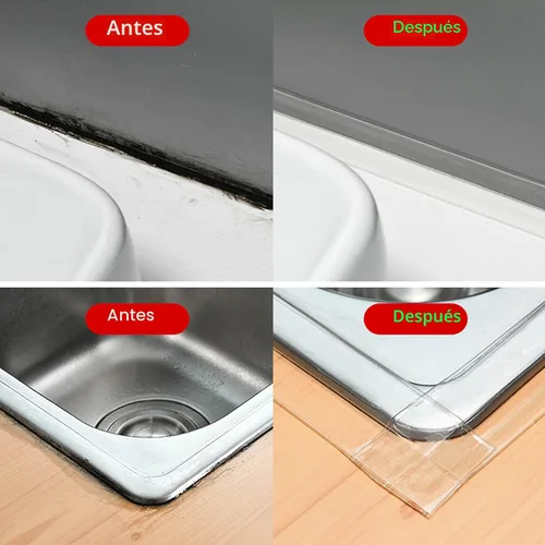 Vista 4 de Cinta de Calafateo Autoadhesiva, Cinta de Calafateo para Baño Tira Selladora Tira de Calafateo, Cinta de Sellado Impermeable de Calafateo para Baño
