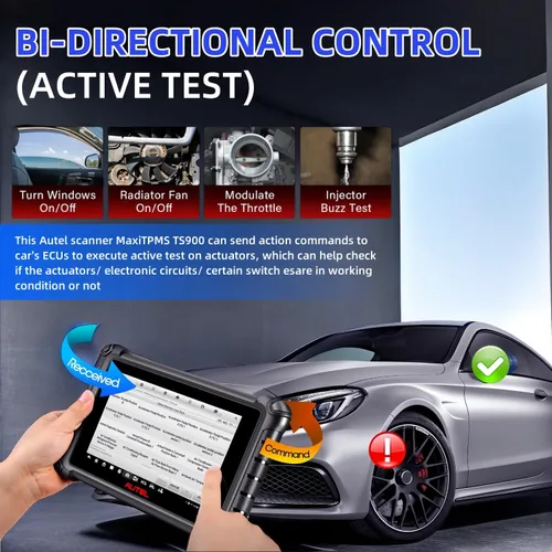 Vista 4 de Autel Scanner MaxiTPMS TS900 TPMS herramienta de programación w/todo el sistema de diagnóstico Full TPMS Function, 3000+ Active Test, 40+ Service