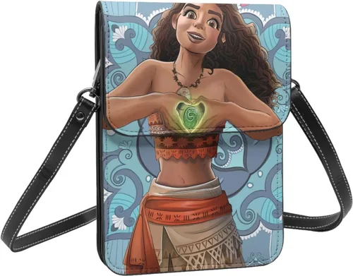 Vista 2 de YIVIOYIL Mo-ana - Bolsos cruzados para mujer, bolso para teléfono, bolso cruzado para mujer, bolso cruzado, correa de hombro ajustable, Negro
