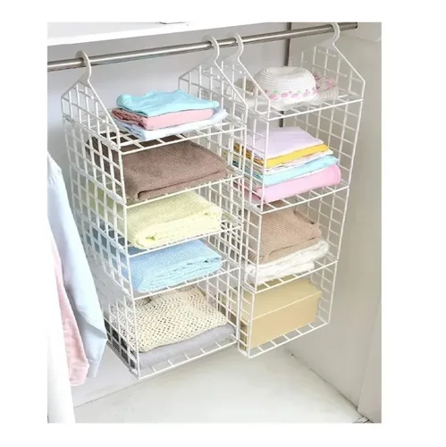 Vista 3 de Organizador De Armario Plegable Estante Almacenamiento Ropa