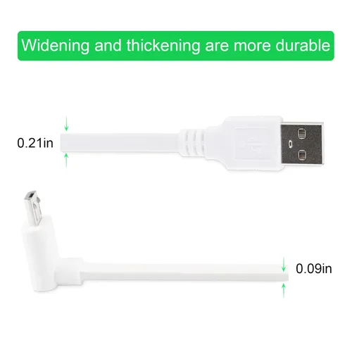 Vista 6 de LEFXMOPHY Cable de alimentación de 30 pies para WYZE Cam Pan V3 Conector en forma de L de 90 grados Micro USB Cable de extensión de ángulo recto 30FT