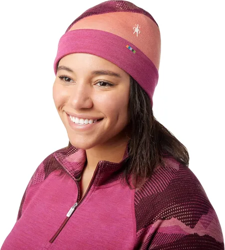 Vista 2 de Smartwool Gorro térmico de lana merino con bloque de color merino para hombre y mujer