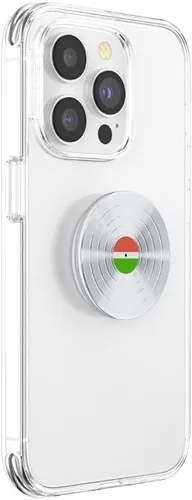 Vista 3 de PopSockets Agarre para teléfono con soporte expandible, agarre adhesivo - Plata