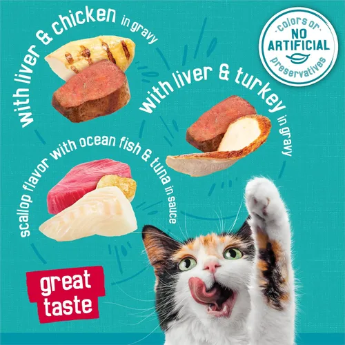 Vista 5 de Comida para gatos húmeda Purina Friskies Tasty tesoros