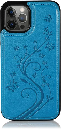 Vista 7 de Funda compatible con iPhone 15 Pro Max de 6.7 pulgadas con protector de pantalla de vidrio templado y tarjetero con soporte para tarjetero, funda
