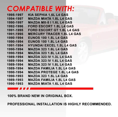 Vista 5 de Auto Dynasty Filtro de panel de aire de motor de alto caudal, reutilizable y lavable, compatible con Ford Escort/Mazda 323 MX-5 Miata