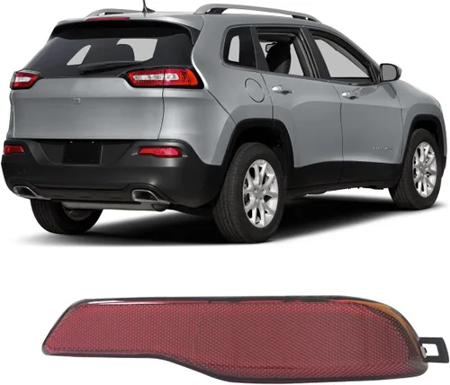 Vista 9 de Par de reflectores de parachoques trasero compatibles con Jeep Cherokee 2014 2015 2016 2017 2018 Accesorios 68105145AC,68105145AC