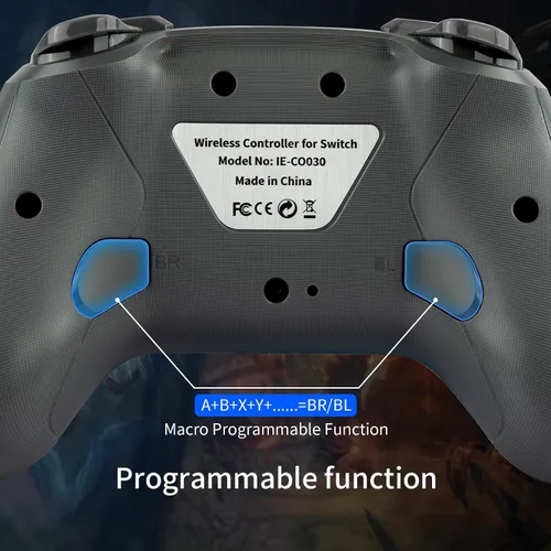 Vista 3 de Iesooy Controlador de interruptor, controladores inalámbricos Switch Pro para SwitchSwitch LiteSwitch OLEDSteam deck, Switch Remote Gamepad con 7