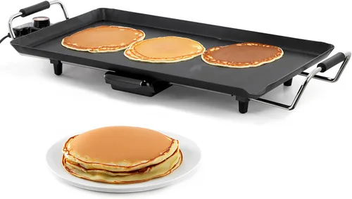 Vista 13 de MegaChef Parrilla eléctrica con revestimiento antiadherente de cobre, control de temperatura ajustable y bandeja de goteo, versátil electrodoméstico