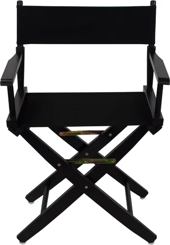 Vista 6 de American Trails Silla de director extra ancha de 18.0 in, marco negro con lona negra premium