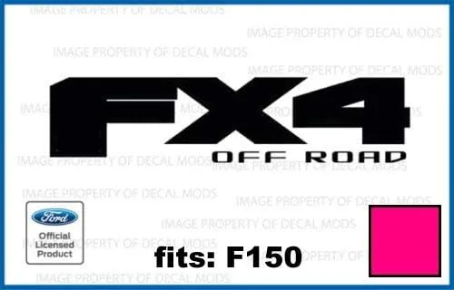 Vista 4 de FX4 Offroad Black (brillo) Calcomanías adhesivas compatibles con Ford F150 troquelado (2015-2020) - CB_Solid (juego de 2) con licencia oficial Negro