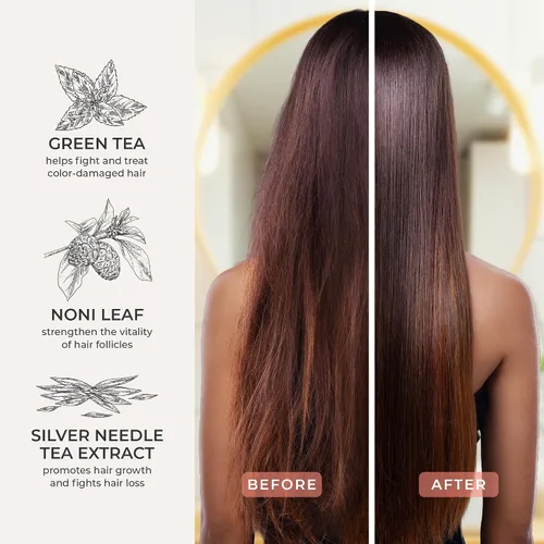 Vista 4 de CIBU Color Shampoo 30088 para cabello seco y teñido – Limpia, hidrata y fortalece suavemente – Revitaliza el cabello y el cuero cabelludo – Aroma
