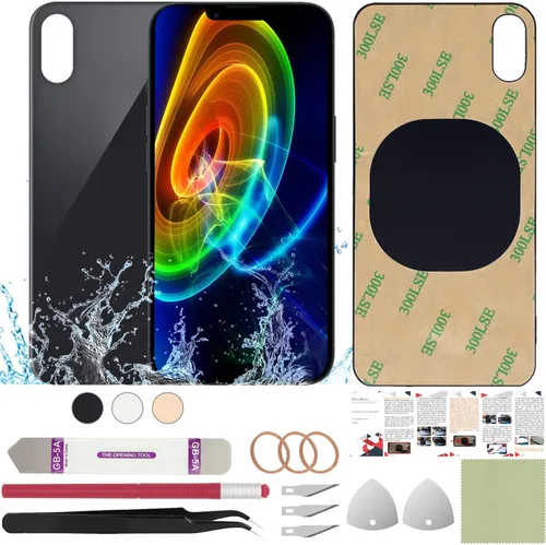 Vista 33 de Funda trasera de repuesto compatible con iPhone 8 de 4.7" + Herramientas profesionales (Gris espacial) Incluye herramientas profesionales, cinta