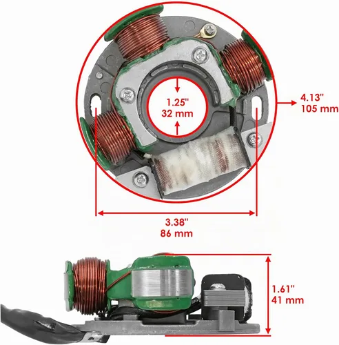 Vista 2 de Caltric Estator compatible con Polaris Trail Blazer 250 1998 1999 2000 2001 2002 2003 2004 2005 2006