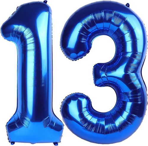 Vista 78 de Globos con números de 40 pulgadas, color negro, para decoraciones de cumpleaños de 10 a 100 años Jumbo 40In & Vibrant Color, With Hanging Holes