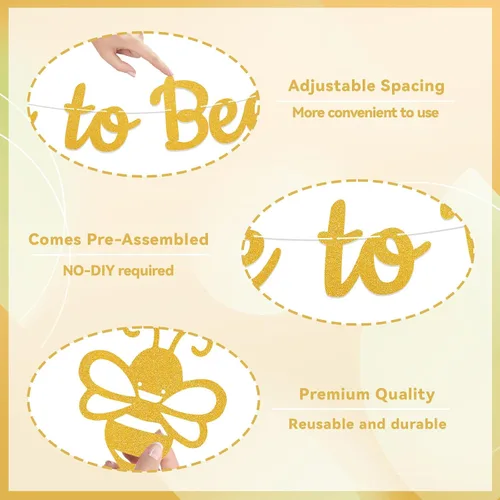Vista 3 de Cartel de novia a abeja, pancarta de despedida de soltera de abeja, decoración de despedida de soltera con temática de abeja, despedida de soltera
