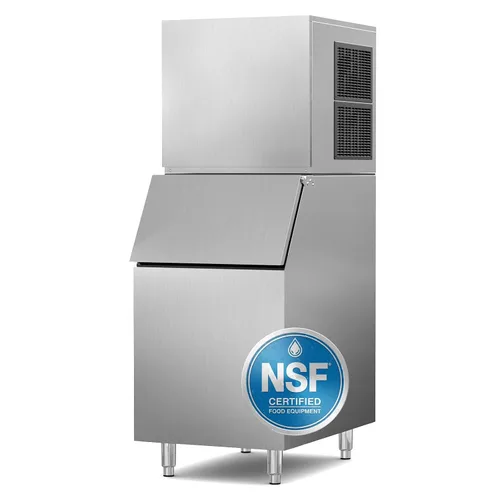 Vista 11 de Commercial Ice Maker Machine, 580Lbs/24H with 450Lbs Storage, ETL Approval Silver Grey