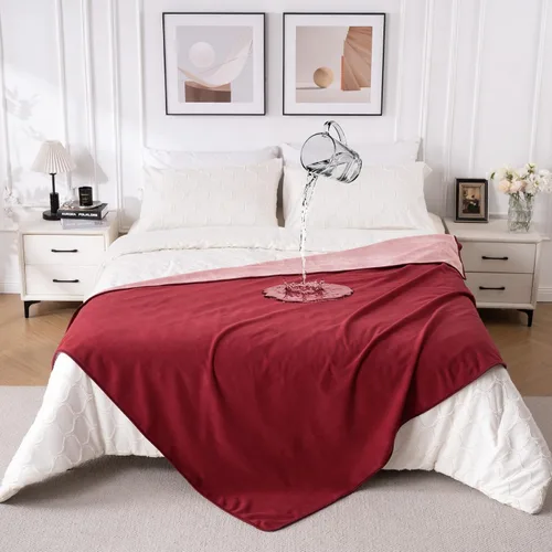 Vista 16 de QiyI Manta Impermeable para Cama Sofá Sillón, Pequeña Lavable Reversible y Reutilizable Manta Decorativa para Mascotas Perro Gato, Cubierta de Sofá
