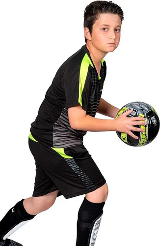 Vista 5 de PAIRFORMANCE Conjunto de camisetas de fútbol para niños, uniforme de entrenamiento de equipo deportivo de 6 a 12 años, para niños y niñas, conjunto