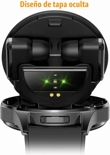 Vista 4 de Reloj inteligente con auriculares, relojes inteligentes TWS 2 en 1, reloj inteligente con pantalla AMOLED colorida de 1.43 pulgadas para Android