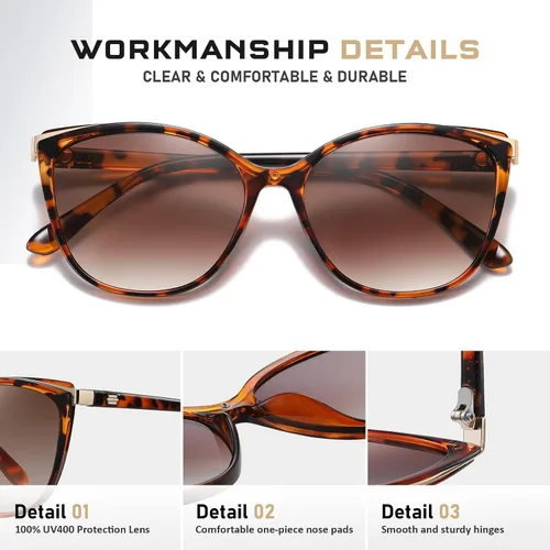 Vista 51 de Gafas de sol de moda ojo de gato para las mujeres moda Cateye UV400 protección gafas CL22017